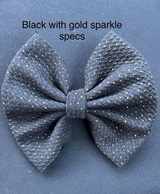 Black with Gold Sparkle Specs